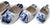 Misc Collection of 5 Vintage Blue & White Delft Pottery Shoe Ashtrays For Sale - Image 9 of 9