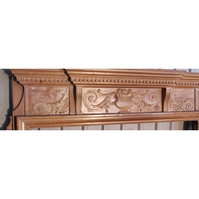 Large Decorative Victorian Pine Fireplace, 1880 For Sale - Image 3 of 5