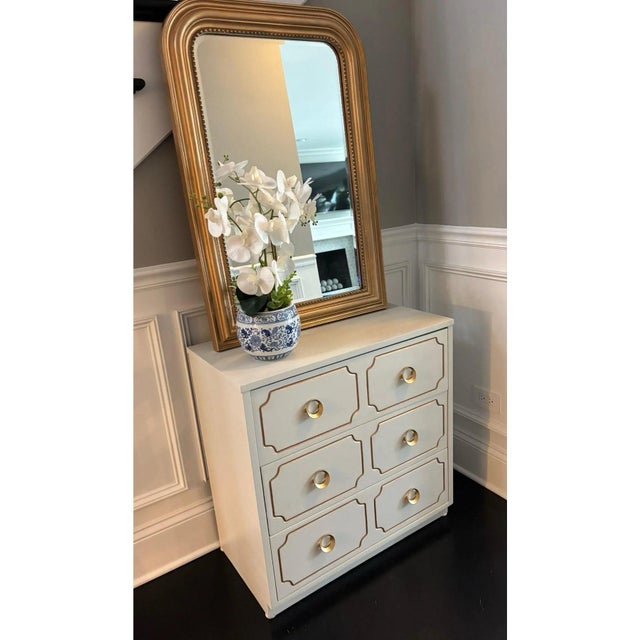 Dorothy Draper Inspired Espana Painted Nightstand Chest For Sale - Image 10 of 11