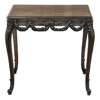 19th Century French Louis XVI Walnut End Table ~ Center Table For Sale