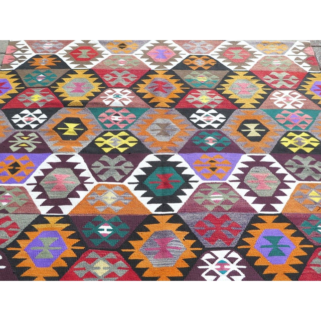 Textile Mid 20th Century Turkish Boho Kilim Handmade Area Rugs For Sale - Image 7 of 13