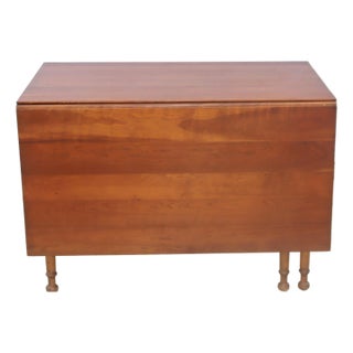 1970s Authentic Stickley Solid Wood Drop Leaf Dining Table For Sale