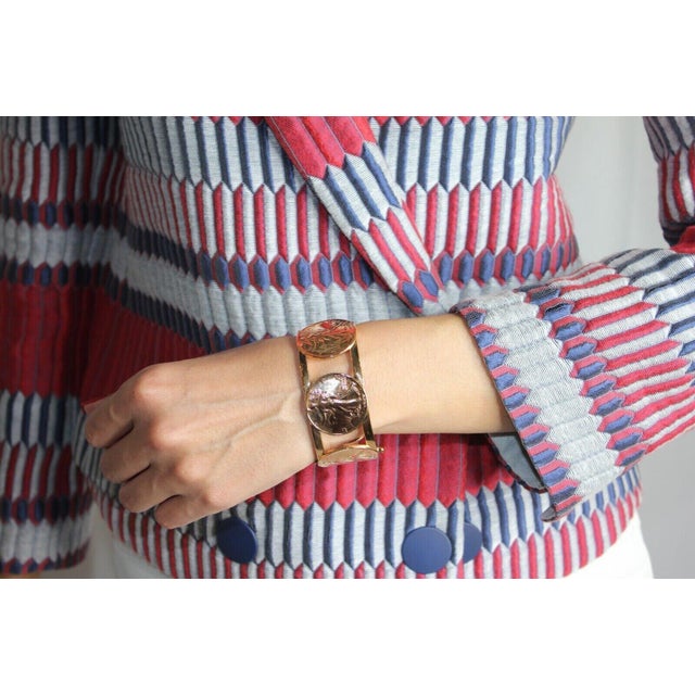 Genuine Vintage American Usa Dollar Coin Rose Gold Vermeil Sterling Silver Wide For Sale In Washington DC - Image 6 of 10