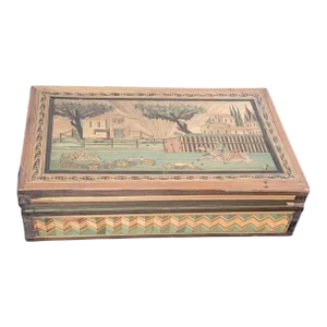 Scarce 18th/19th Century French Provincial Straw Marquetry Sewing Box
