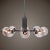 Metal Modern 8 Light Chandelier For Sale - Image 7 of 8