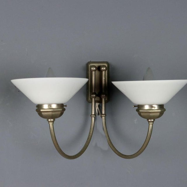 Vintage Wall Lamp in Glass and Metal, 1960s For Sale - Image 5 of 8