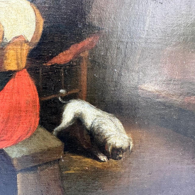 Dutch School, Genre Scene, 1800s, Oil on Board For Sale - Image 16 of 18