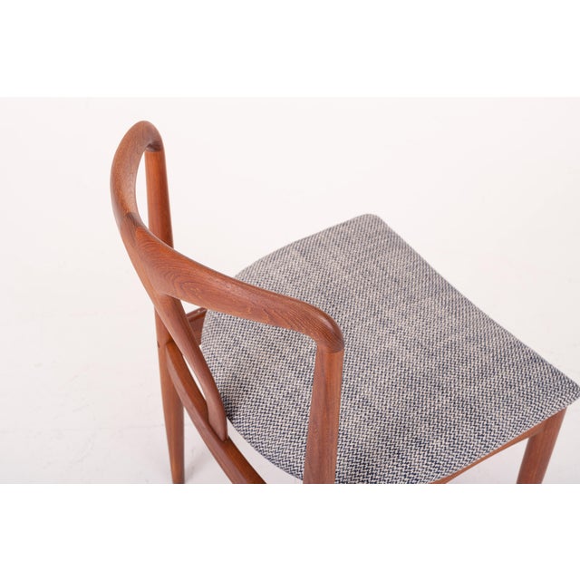 Blue Juliane Dining Chairs by Johannes Andersen for Uldum Mobelfabrik, 1960s, Set of 8 For Sale - Image 8 of 12