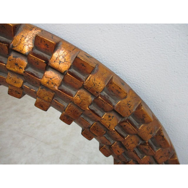 1980s Bombay Company Sunburst Madison Round Hanging Wall Mirror For Sale - Image 4 of 10