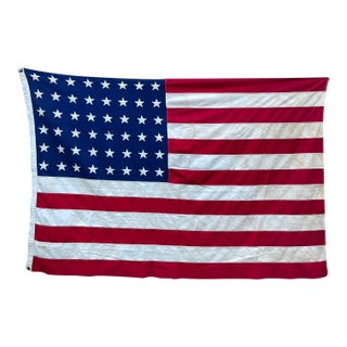 Authentic 1930s American Flag 48 Stars All Cotton Sewn Stars For Sale