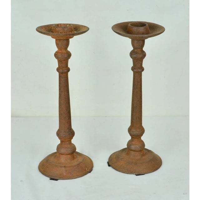 Metal Iron Candleholders, 1940s, Set of 2 For Sale - Image 7 of 7
