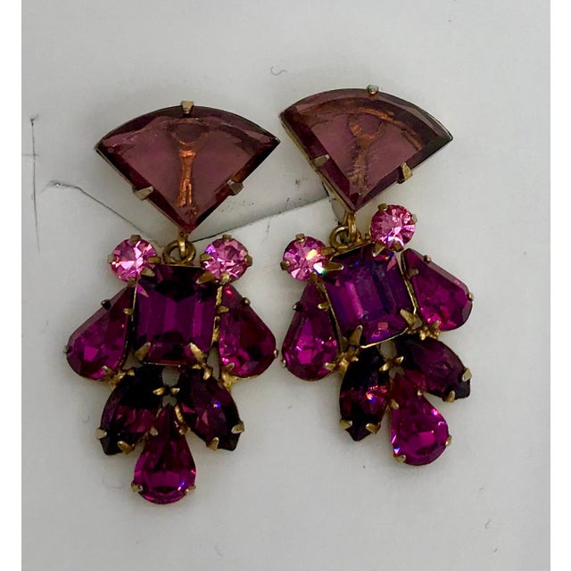 Juliana 1950s Juliana D & E Polished Crystal Dangle Earrings - 2 Pieces For Sale - Image 4 of 8
