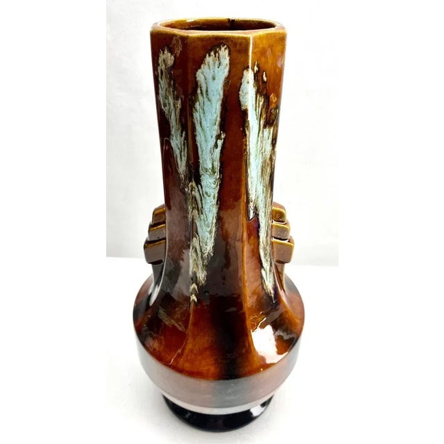 1930s Art Nouveau Art Deco Glazed Vase Model F-42, Belgium, 1930s For Sale - Image 5 of 10