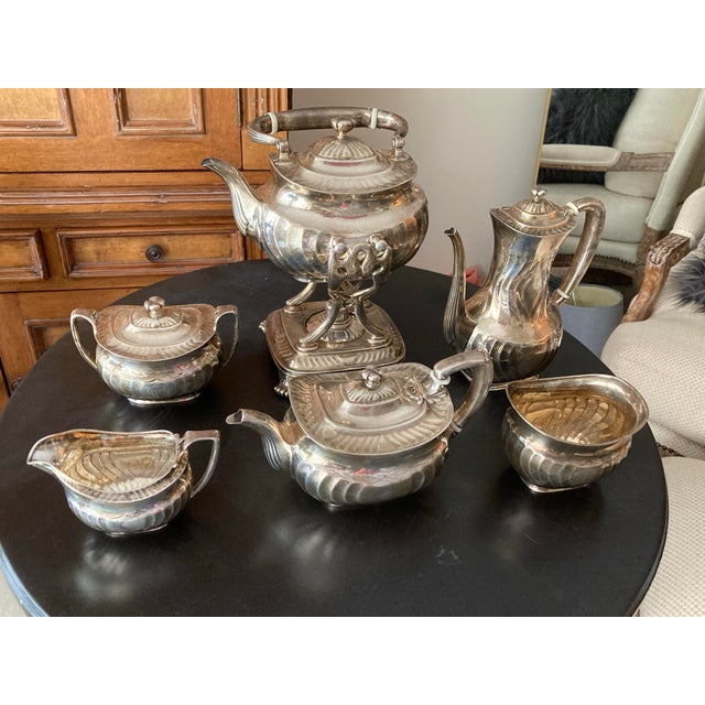 Metal American Six-Piece Tea and Coffee Service Mark of Tiffany & Co., New York, Circa 1895 Teapot.coffee Pot Kettle. For Sale - Image 7 of 10