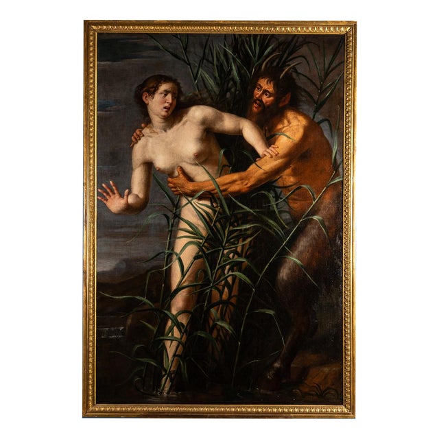 Giovanni Venanzi, Pan and Syringe, 1674, Oil on Canvas For Sale