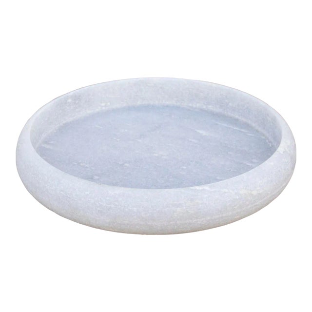 Large Round Marble Stone Tray For Sale