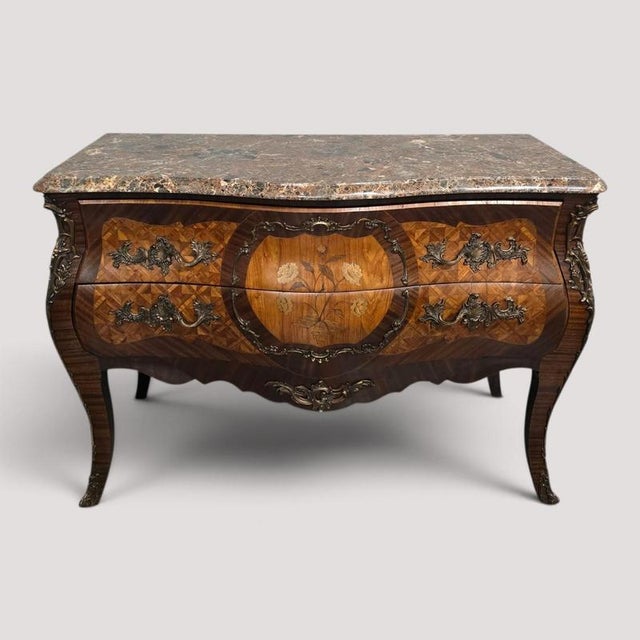 Large French Marquetry Commode For Sale - Image 14 of 14