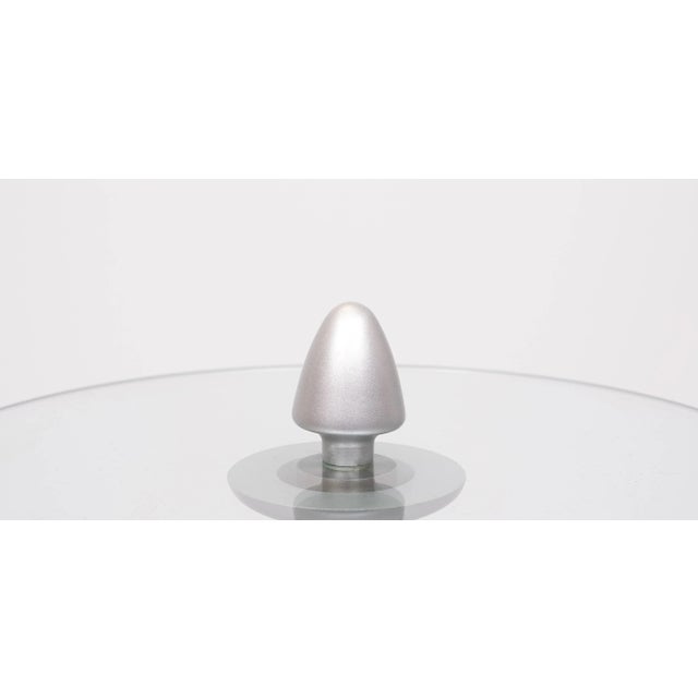 Postmodern Round Glass Side Table, 1980s For Sale - Image 6 of 8