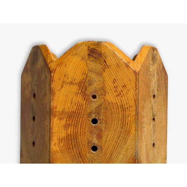 Wood Swedish Modern, Pine, Wall Sconce, Sweden, 1970s For Sale - Image 7 of 9