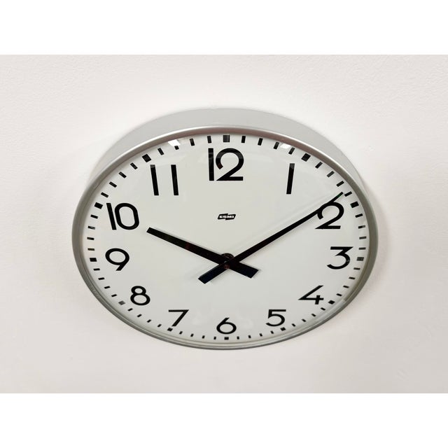 Vintage Silver Wall Clock from Esmi, 1980s For Sale - Image 6 of 17