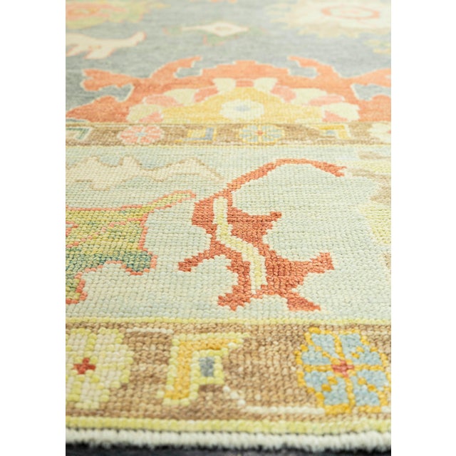 Contemporary Turkish Oushak Rug 9'3" x 12'6" For Sale - Image 3 of 4