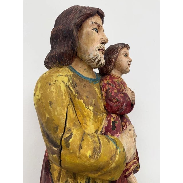 Baroque Devotional Figure of St. Joseph with the Christ Child, Southern Germany, 1750-1800 For Sale - Image 4 of 18