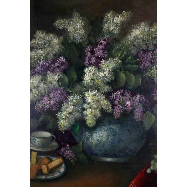 Western European Artist, Floral Still Life, Oil on Canvas, Framed For Sale - Image 3 of 6