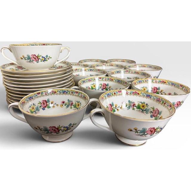 Ceramic Vintage Coalport Ming Rose Bone China Dinnerware Set - 93 Pieces For Sale - Image 7 of 18