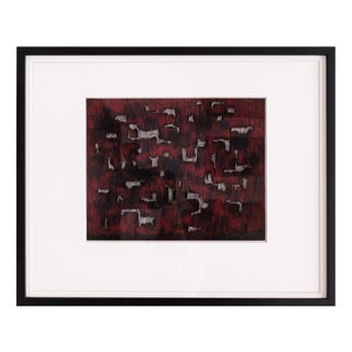 Gerhard Uhlig, Untitled, 1955, Chalk on Paper, Framed For Sale