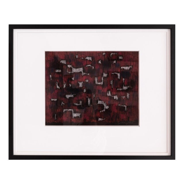 Gerhard Uhlig, Untitled, 1955, Chalk on Paper, Framed For Sale