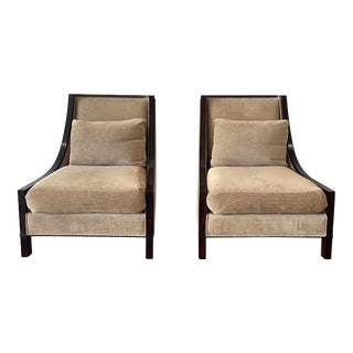 Barbara Barry for Baker Modern Slipper Chairs- a Pair For Sale