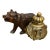 Antique Black Forest Desk Top Bear Ink Stand For Sale