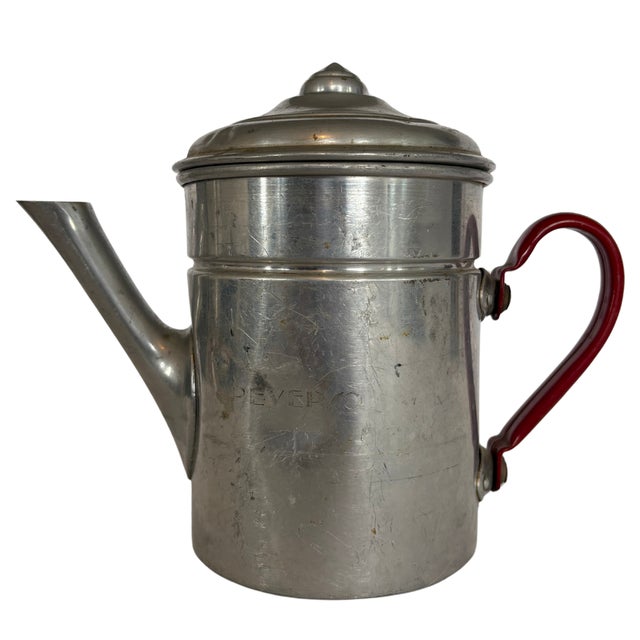 Vintage French Drip Percolator and Coffee Pot in Aluminum from Reverso, 1950s, Set of 2 For Sale - Image 6 of 10