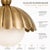 Handmade Brass Flush Mount Light, Antique Brass Flower Ceiling Light, Milk Glass Scalloped Brass Ceiling Lamp for Entryway Bedroom Kitchen For Sale - Image 4 of 11