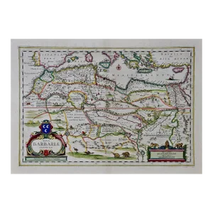 "Nova Barbariae Descriptio", a 17th Century Hand-Colored Map of North Africa