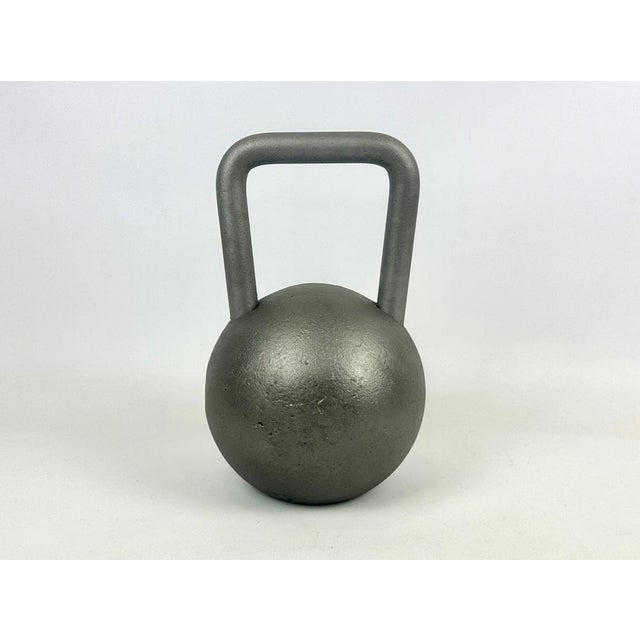 Gray Antique German Cast Iron Kettlebell, 1930s For Sale - Image 8 of 8