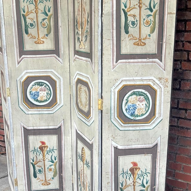 Mid 20th Century Mid 20th Century Continental Trompe L’Oeil Louis XVI Screen / Room Divider For Sale - Image 5 of 12