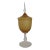 Mid 20th Century Empoli Italy Satin Glass Amber Covered Apothecary Jar For Sale