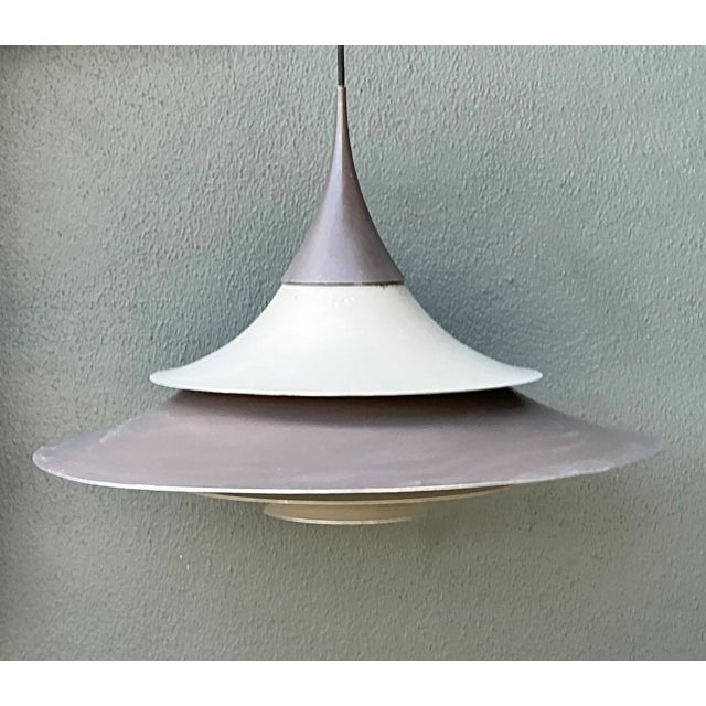 Mid 20th Century Vintage Scandinavian Tiered Pendant Lamp For Sale - Image 5 of 12