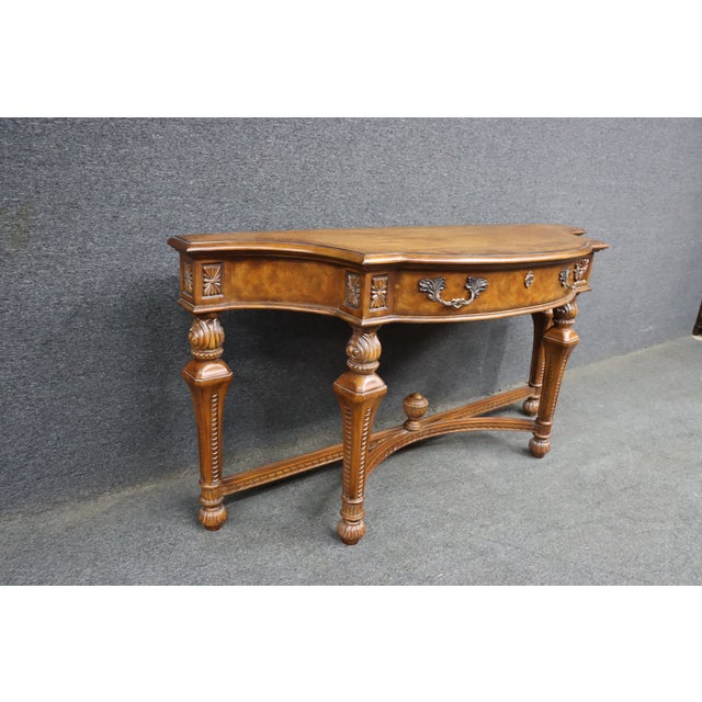 Traditional Drexel Heritage Cherry and Walnut Console Table For Sale - Image 3 of 17