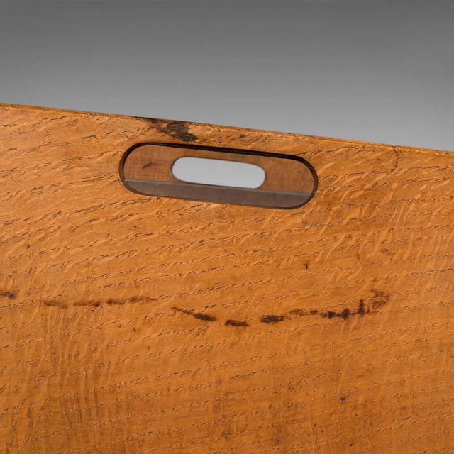 1910s Large Antique Edwardian English Oak Country House Fireside Store For Sale - Image 9 of 11