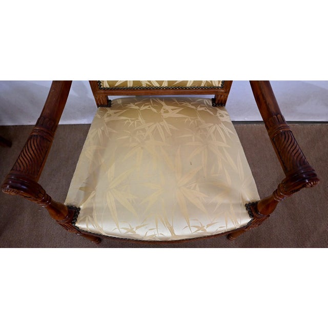 Set of Antique Mahogany & Upholstery Armchairs For Sale - Image 12 of 18