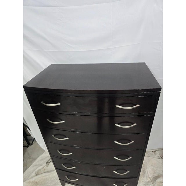 Late 20th CenturyStickley Modern Espresso Tall Chest / Lingerie Dresser, Usa For Sale - Image 9 of 10