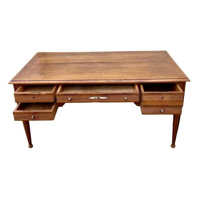 Louis XVI style DIRECTOIRE Minister's Desk - flat desk in very good condition. Solid wood. Dimensions: Height 75 cm, Width...