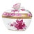 Vintage Herend Hungary "Chinese Bouquet" Eggplant Porcelain Lidded Heart Box For Sale