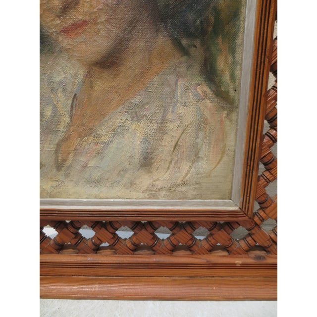 French Portrait of a Fashionable Young Lady by Mermet Circa 20s For Sale - Image 9 of 12