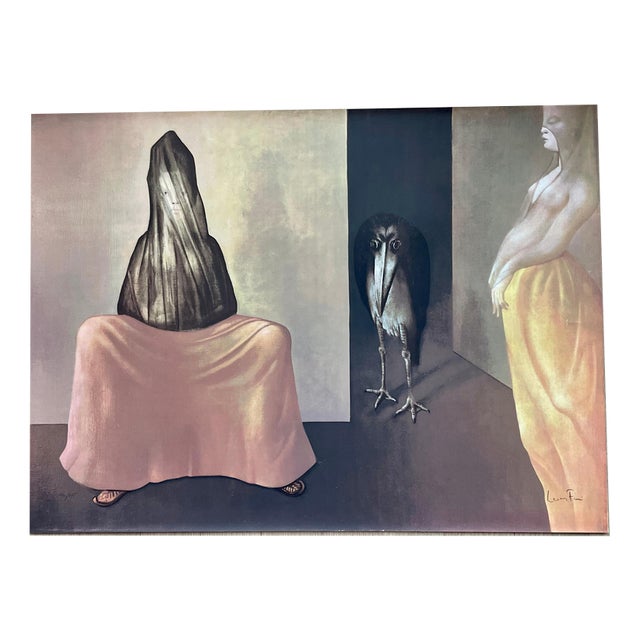 Leonor Fini, Two Princesses and a Bird, 1970s, Lithograph For Sale