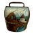 Vintage Hand-Painted Brass or Metal Cowbell Souvenir For Sale