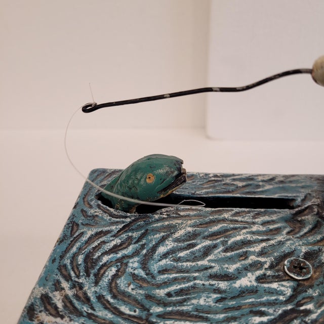 Mechanical Cast Iron Fisherman Money Box, USA, 1950s For Sale - Image 9 of 18