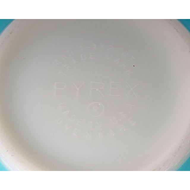 Blue Set of Vintage Pyrex Butterprint Mixing Bowls For Sale - Image 8 of 8